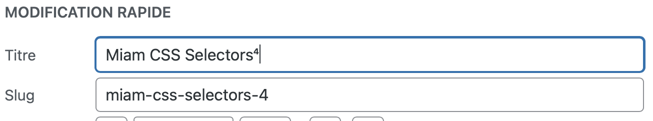 WordPress Title field with unicode
